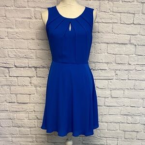 Express Fit and Flare Vibrant Blue Sleeveless Mini Dress Size 8